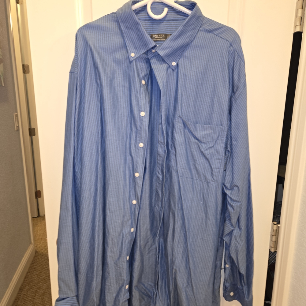 Oak Hill Premium Men's Blue Dress Shirt